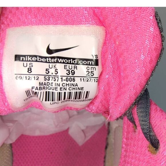 Nike Downshifter 5 Womens Pre-owned Gray w/Red Accents Running Sneakers - sz. 8 - Picture 6 of 6